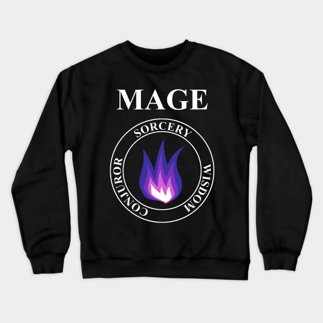 Mage Fantasy RPG Class Arcane Magic Crewneck Sweatshirt by AgemaApparel